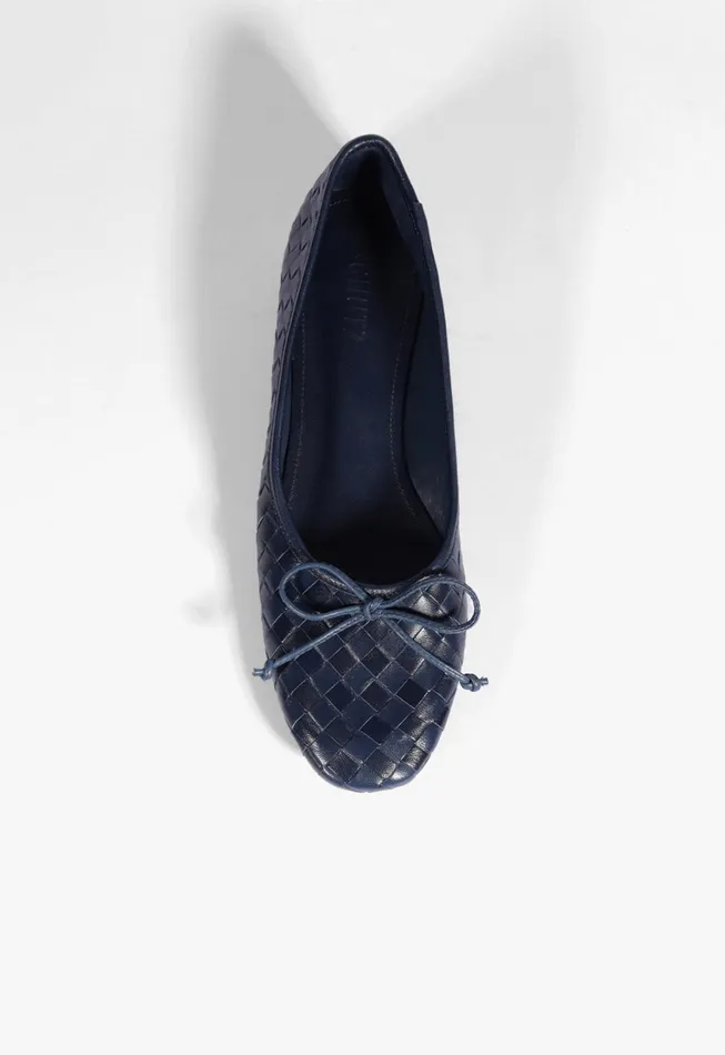 Schutz Shoes Ballerinas Women Arissa Woven Ballet Flat Blue