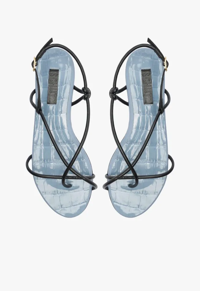 Schutz Shoes Flats Women Malta Flat Sandal Blue