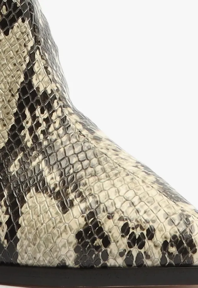 Schutz Shoes Maryana Boots Women Maryana Block Boot Natural Snake
