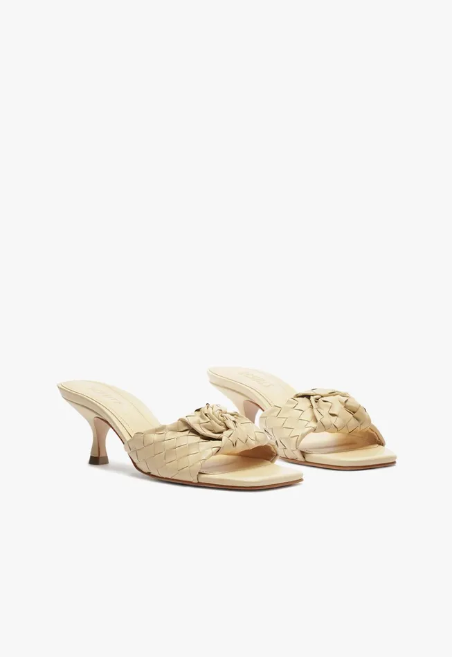 Schutz Shoes Mules Women Kareena Knot Mule Sandal Beige