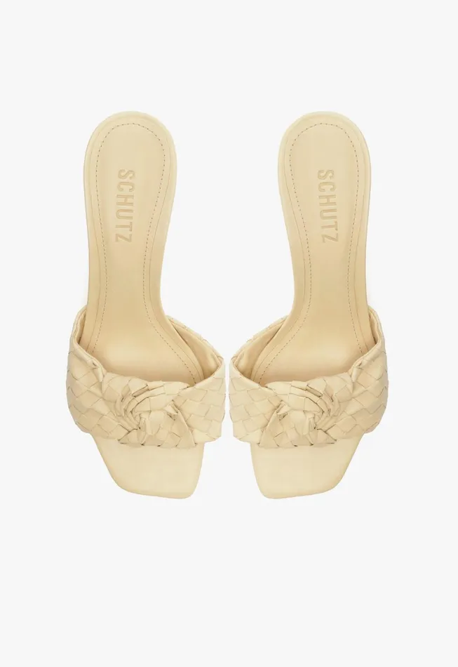 Schutz Shoes Mules Women Kareena Knot Mule Sandal Beige