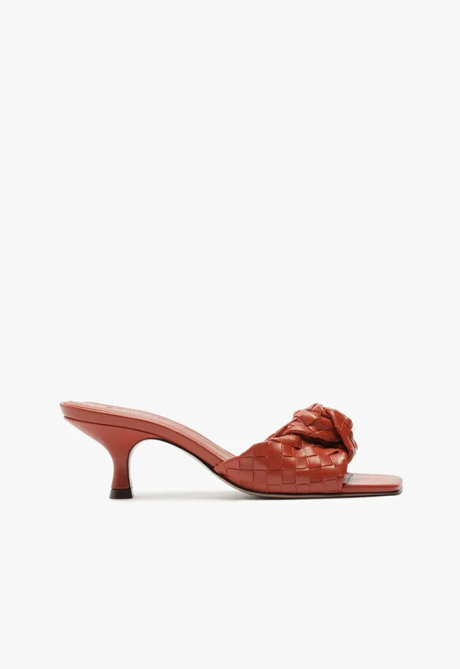 Schutz Shoes Mules Women Kareena Knot Mule Sandal Orange