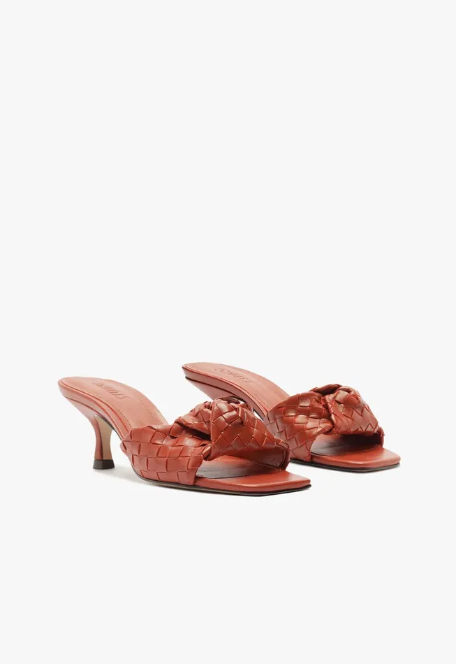 Schutz Shoes Mules Women Kareena Knot Mule Sandal Orange