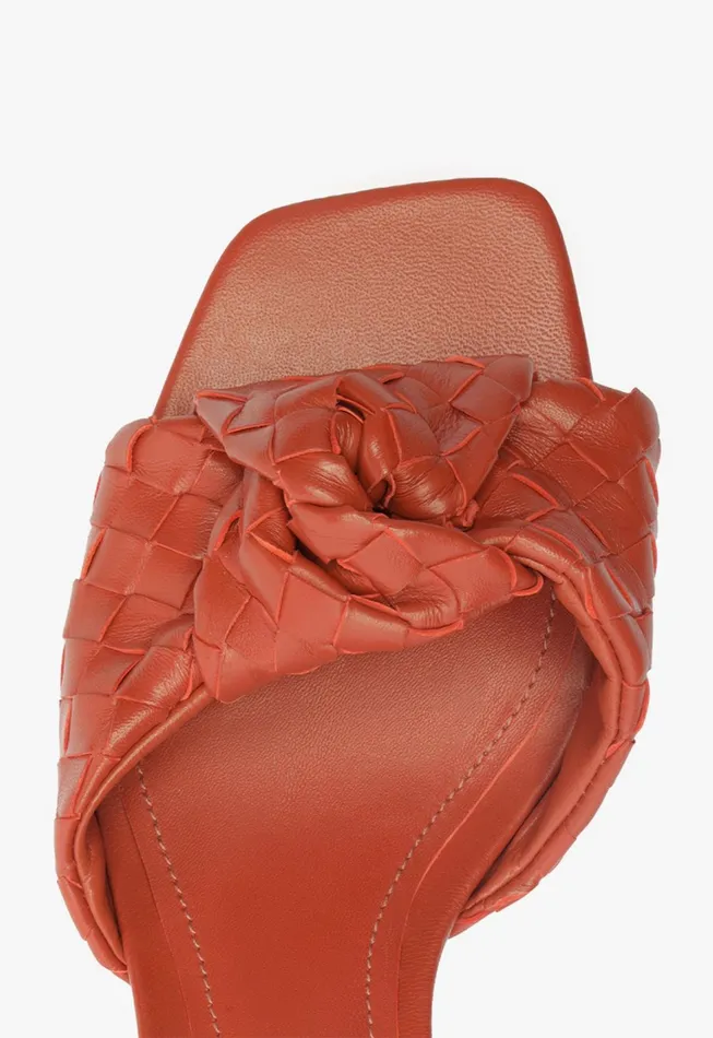Schutz Shoes Mules Women Kareena Knot Mule Sandal Orange