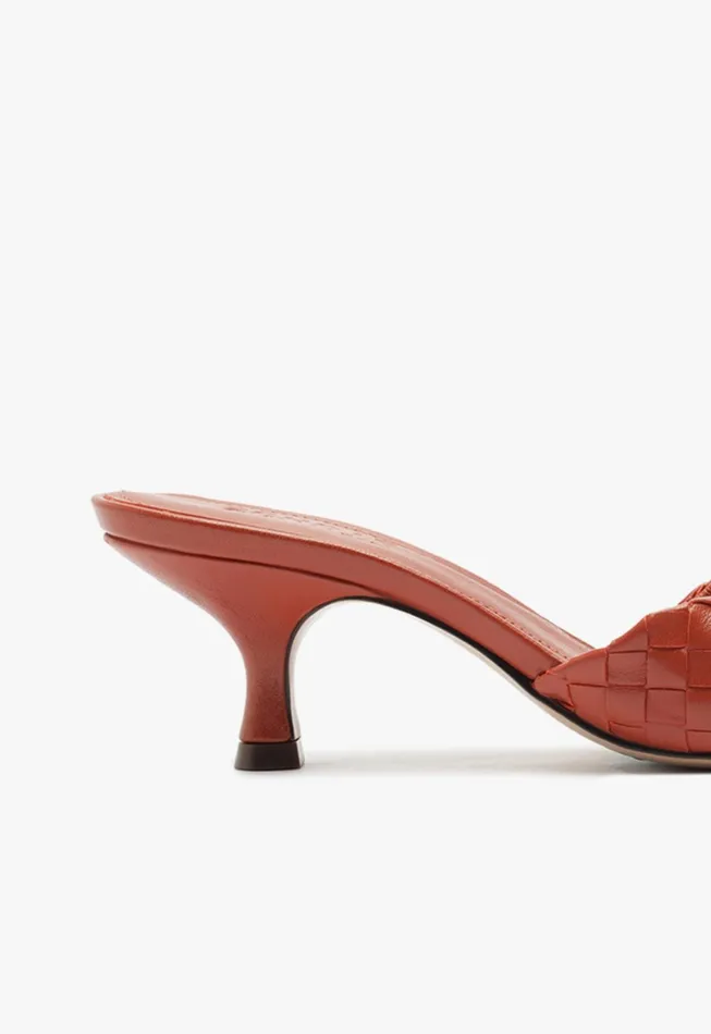 Schutz Shoes Mules Women Kareena Knot Mule Sandal Orange