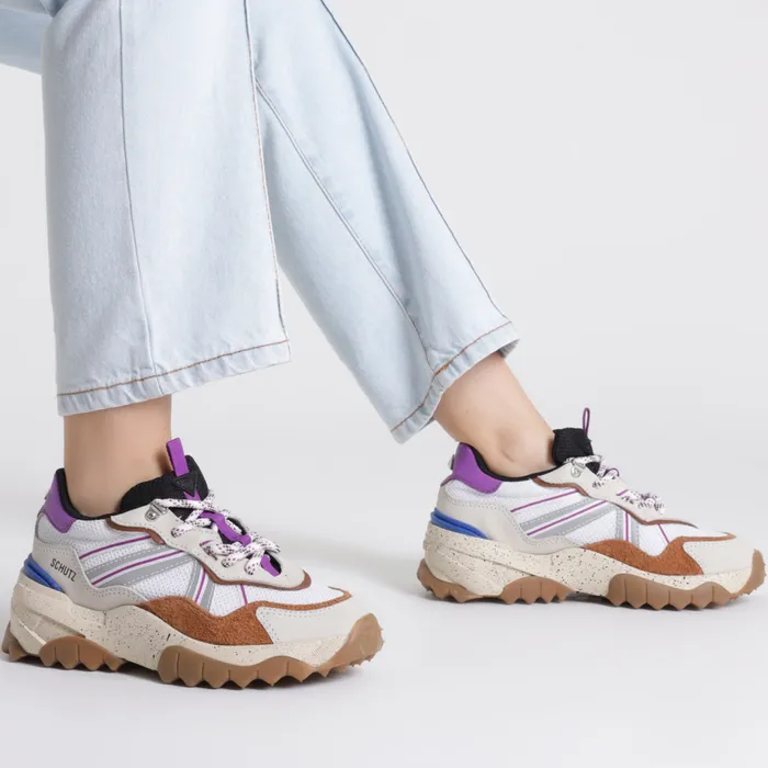 Schutz Shoes Sneakers Women Explorer 001 Leather Sneaker Multicolors