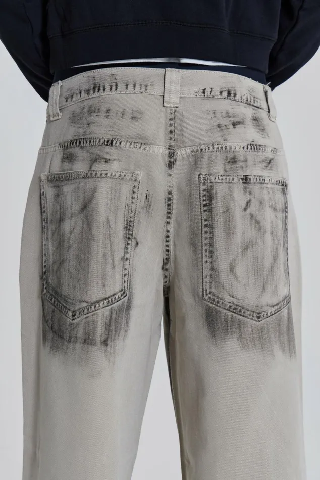 Scuff Colossus Jeans Cream WomenMen Jaded London Colossus Jeans