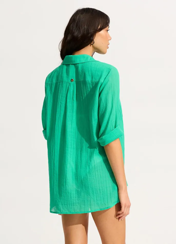Seafolly Breeze Beach Shirt 8211 Jade Women Tops Seafolly Breeze Beach Shirt 8211 Jade Women Tops