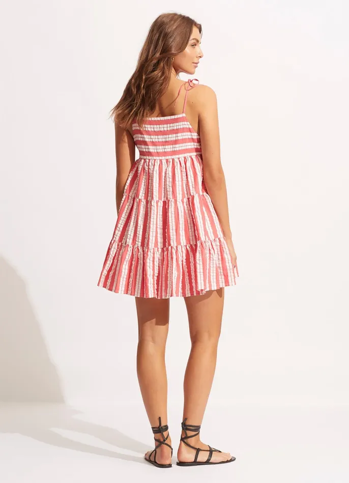 Seafolly Cabana Mini Dress 8211 Sun Kissed Coral Women Beach Dresses