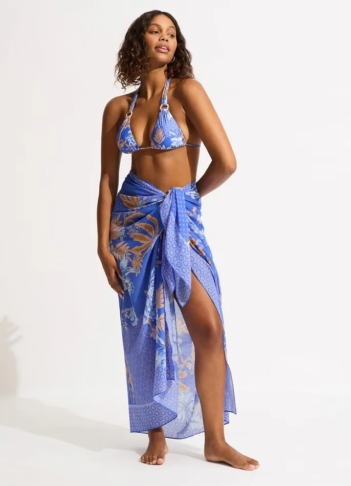 Seafolly Eden Sarong 8211 Azure Women Skirts and Sarongs