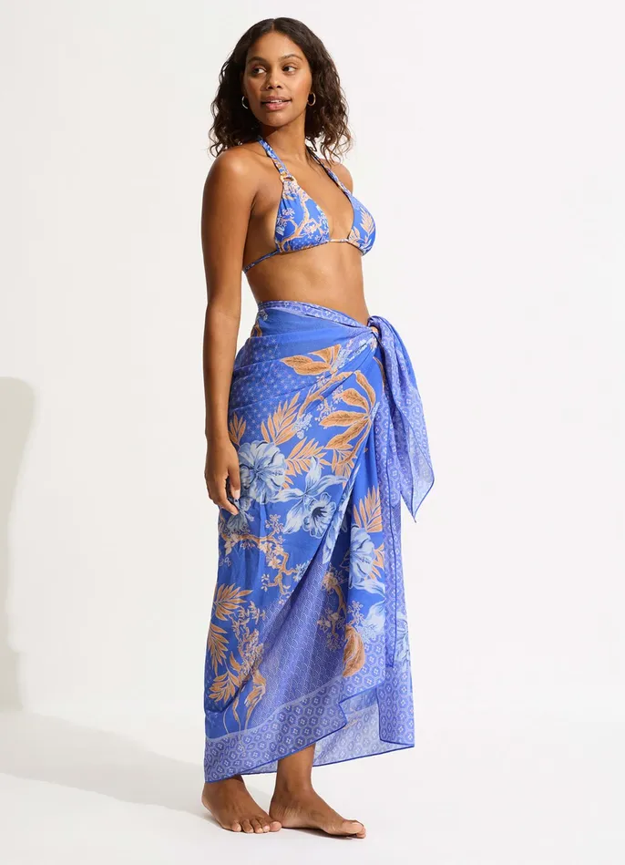 Seafolly Eden Sarong 8211 Azure Women Skirts and Sarongs Seafolly Eden Sarong 8211 Azure Women Skirts and Sarongs