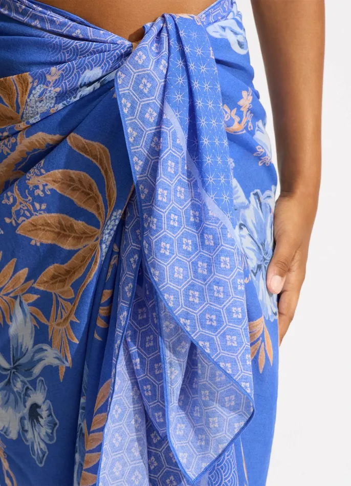 Seafolly Eden Sarong 8211 Azure Women Skirts and Sarongs Seafolly Eden Sarong 8211 Azure Women Skirts and Sarongs