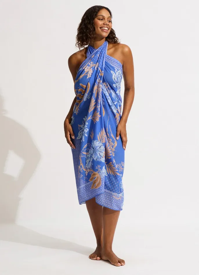 Seafolly Eden Sarong 8211 Azure Women Skirts and Sarongs Seafolly Eden Sarong 8211 Azure Women Skirts and Sarongs