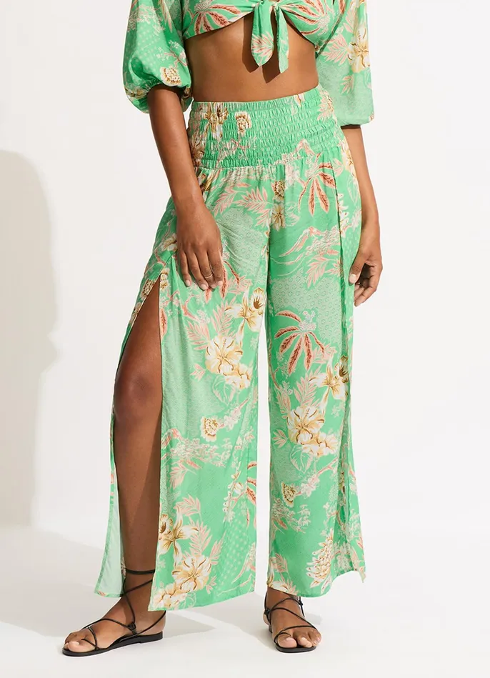 Seafolly Eden Shirring Pant 8211 Mint Women Pants and Shorts Seafolly Eden Shirring Pant 8211 Mint Women Pants and Shorts