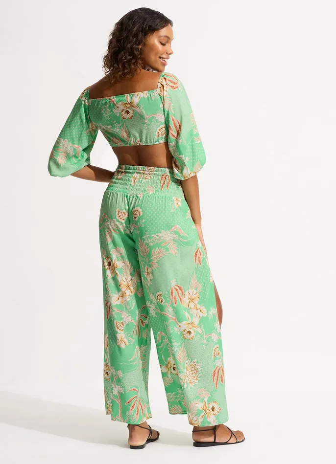 Seafolly Eden Shirring Pant 8211 Mint Women Pants and Shorts Seafolly Eden Shirring Pant 8211 Mint Women Pants and Shorts