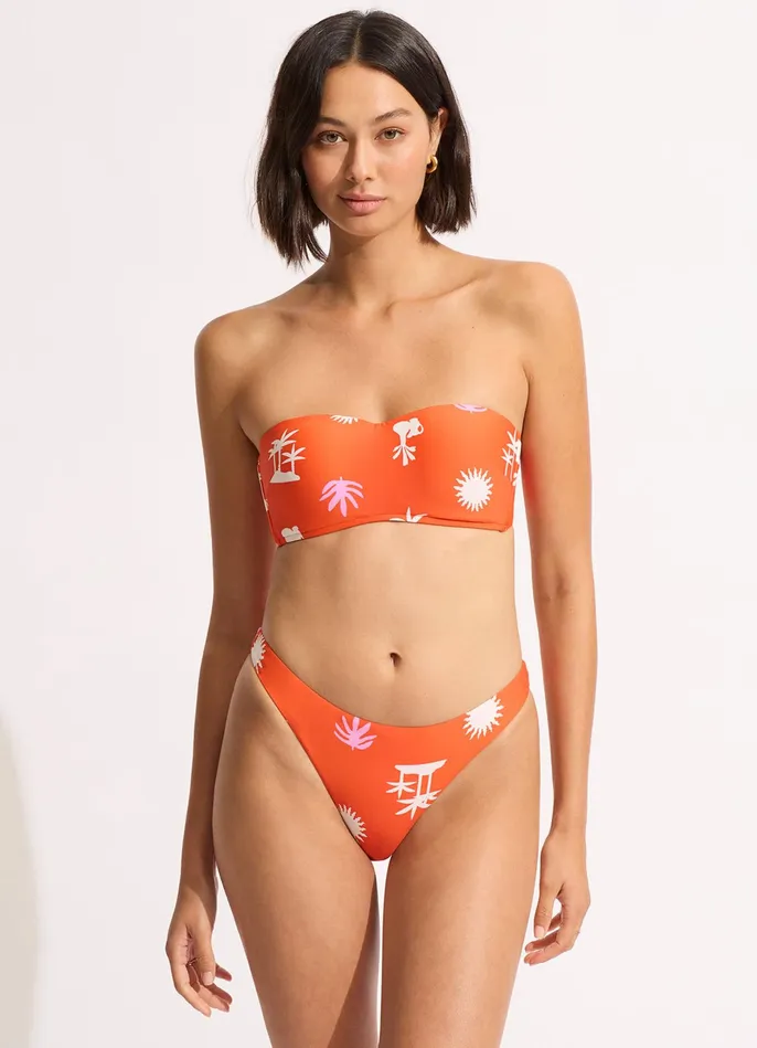 Seafolly La Palma High Cut Bikini Bottom 8211 Tamarillo Women Brazilian