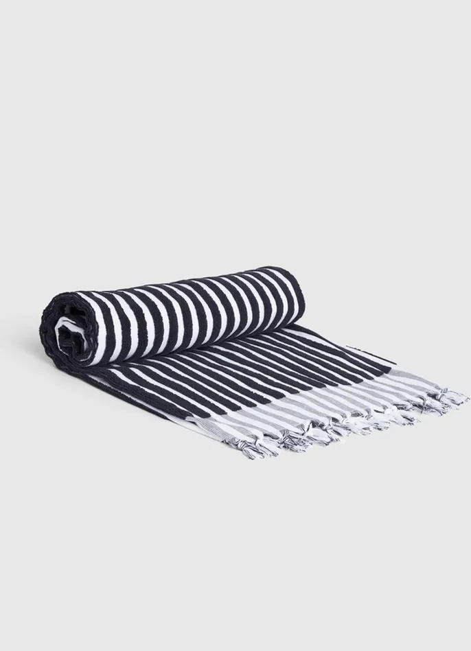 Seafolly Marina Stripe Towel 8211 True Navy Women Beach Towels