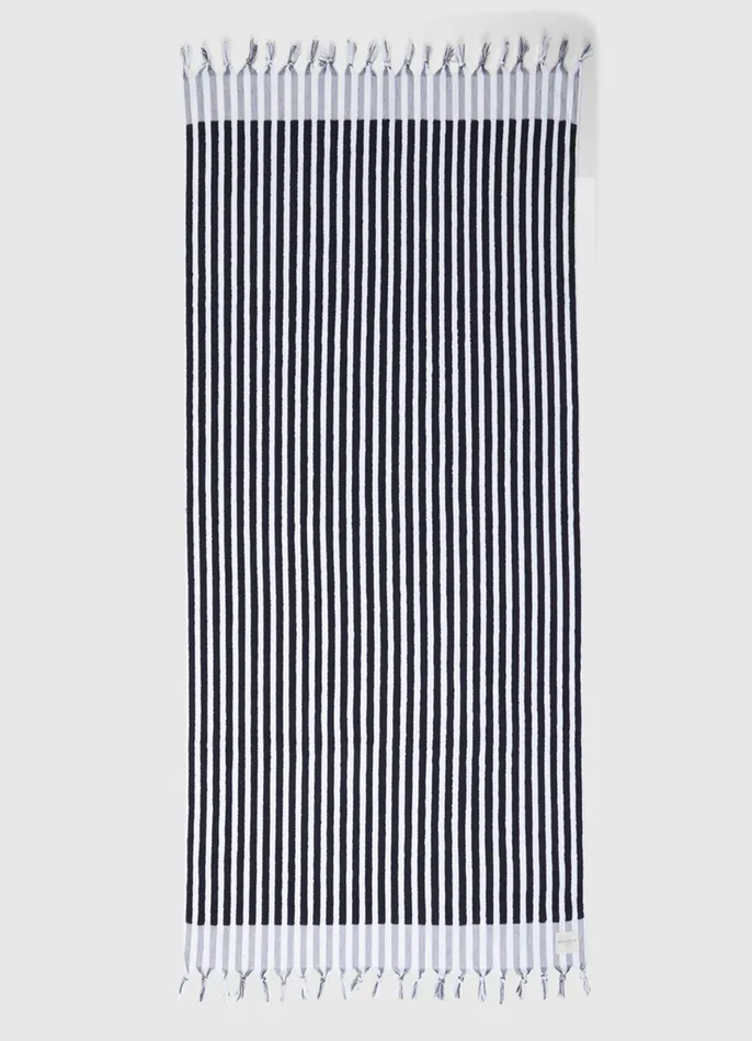 Seafolly Marina Stripe Towel 8211 True Navy Women Beach Towels Seafolly Marina Stripe Towel 8211 True Navy Women Beach Towels