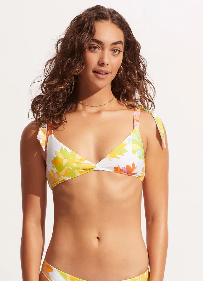 Seafolly Palm Springs Wrap Front Bralette 8211 Lime Light Women Bralette