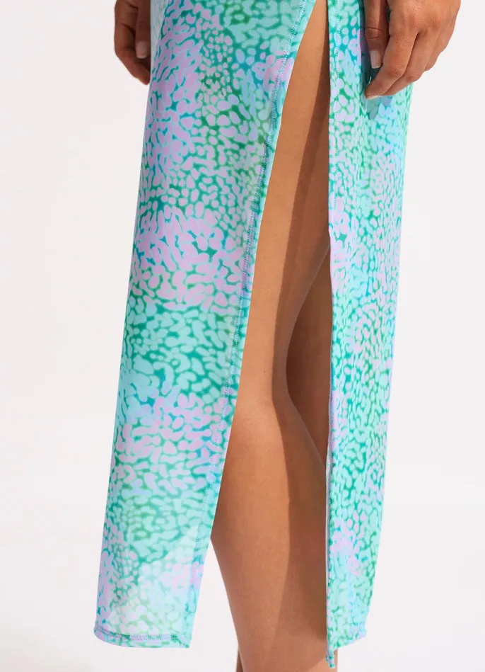 Seafolly Sea Skin Mesh Cover Up 8211 Vivid Green Women Beach Dresses