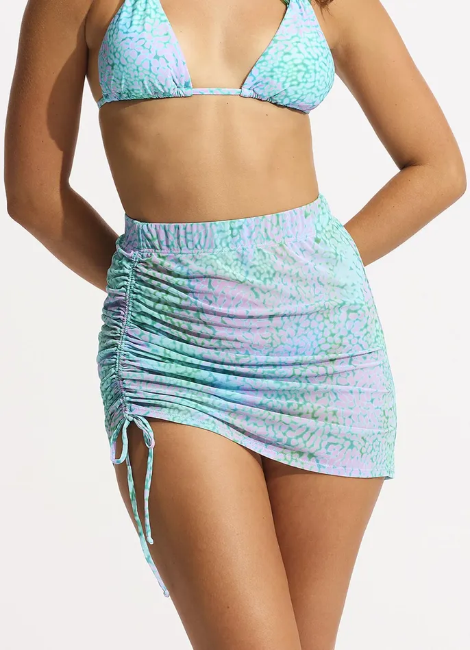 Seafolly Sea Skin Mesh Skirt 8211 Vivid Green Women Skirts and Sarongs