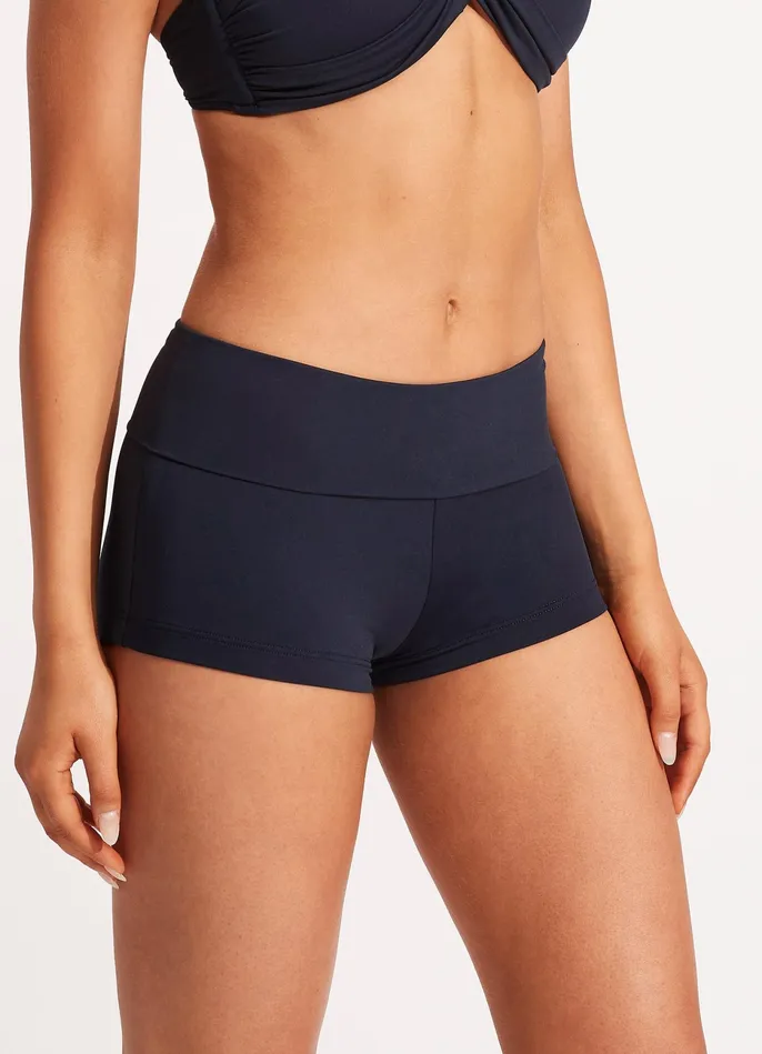 Seafolly Seafolly Collective Roll Top Boyleg 8211 True Navy Women More Coverage Seafolly Seafolly Collective Roll Top Boyleg 8211 True Navy Women More Coverage
