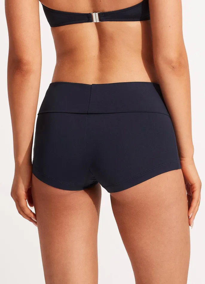 Seafolly Seafolly Collective Roll Top Boyleg 8211 True Navy Women More Coverage Seafolly Seafolly Collective Roll Top Boyleg 8211 True Navy Women More Coverage