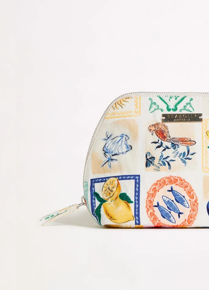 Seafolly Wish You Were Here Pouch Bag 8211 Atoll Blue Women Beach Bags Seafolly Wish You Were Here Pouch Bag 8211 Atoll Blue Women Beach Bags