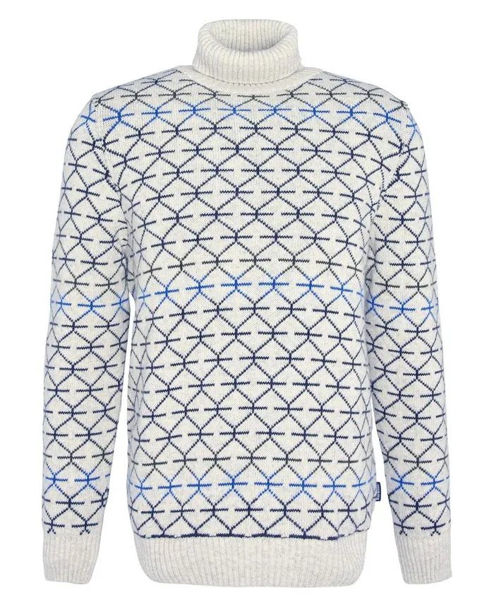 Selby RollNeck Jumper Whisper White Men Barbour Jumpers