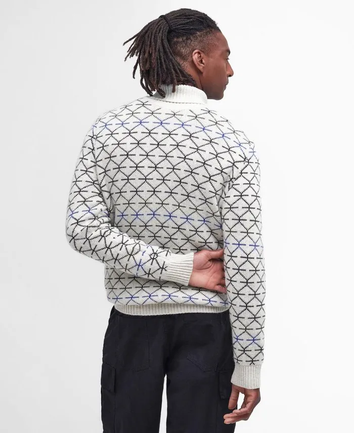 Selby RollNeck Jumper Whisper White Men Barbour Jumpers