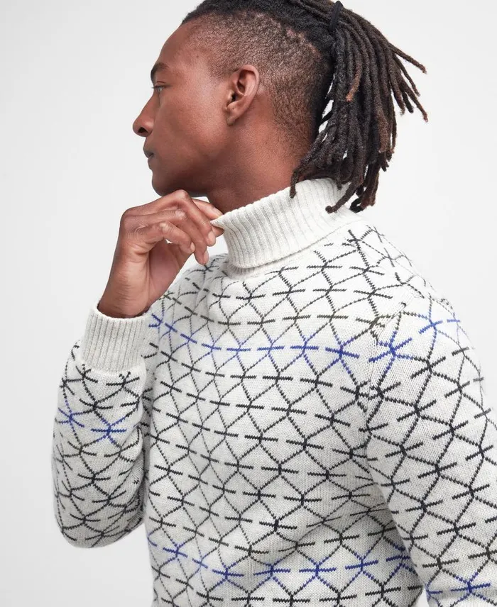 Selby RollNeck Jumper Whisper White Men Barbour Jumpers