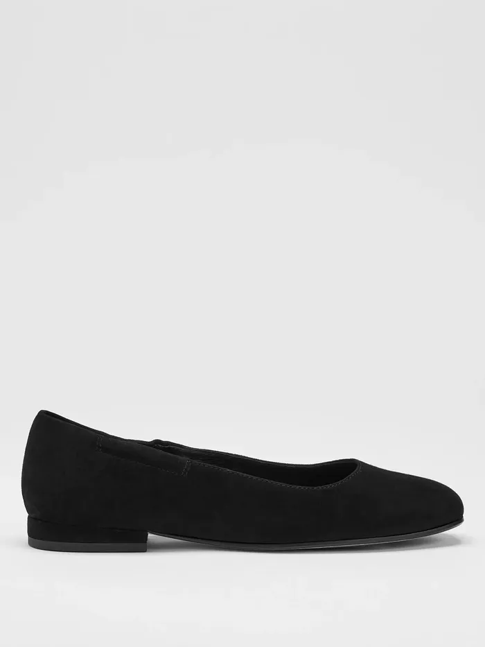 Selle Suede Ballet Flat Black Women Eileen Fisher Shoes