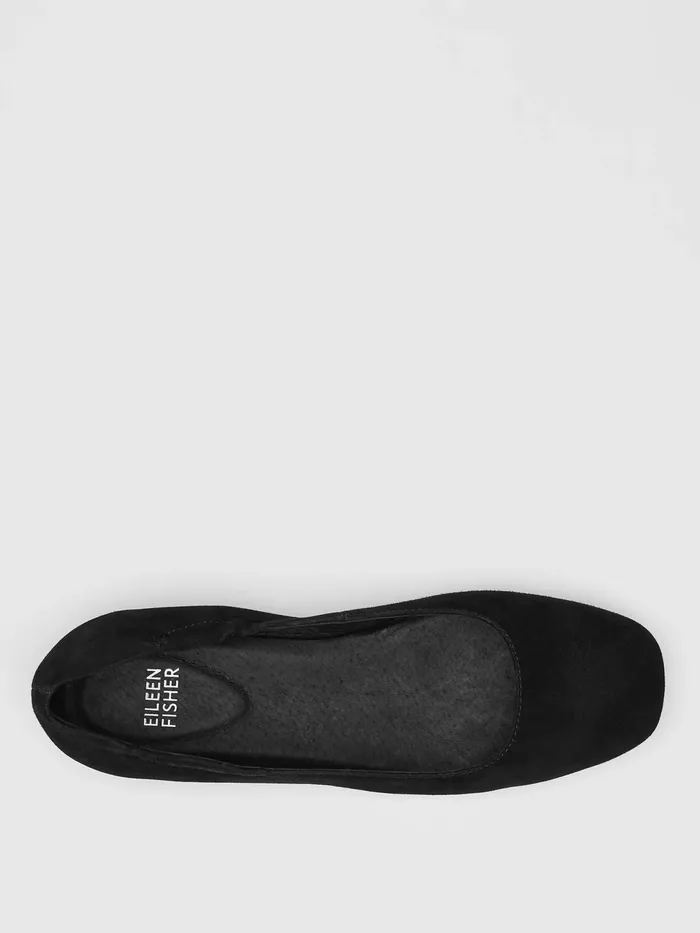 Selle Suede Ballet Flat Black Women Eileen Fisher Shoes