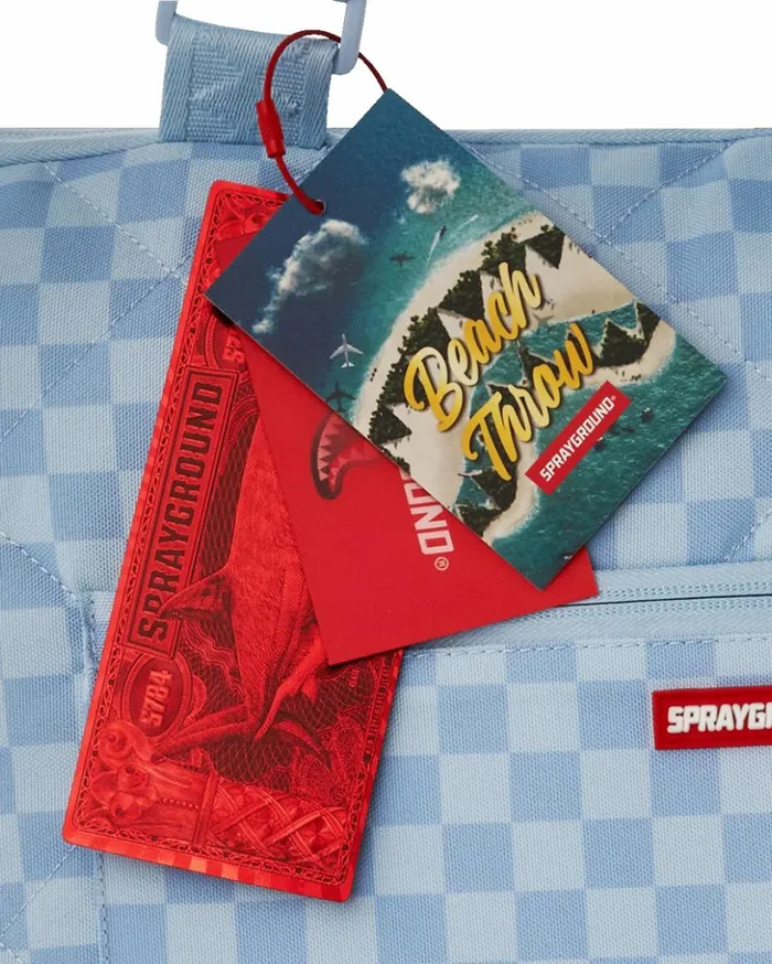 SHARK ISLAND PACKABLE BEACH MAT BLANKET WATER RESISTANT CONVERTIBLE TOTE Bags SPRAYGROUND