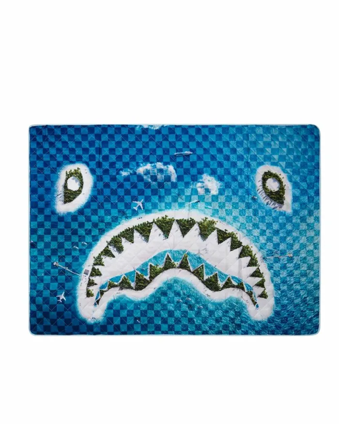 SHARK ISLAND PACKABLE BEACH MAT BLANKET WATER RESISTANT CONVERTIBLE TOTE Bags SPRAYGROUND