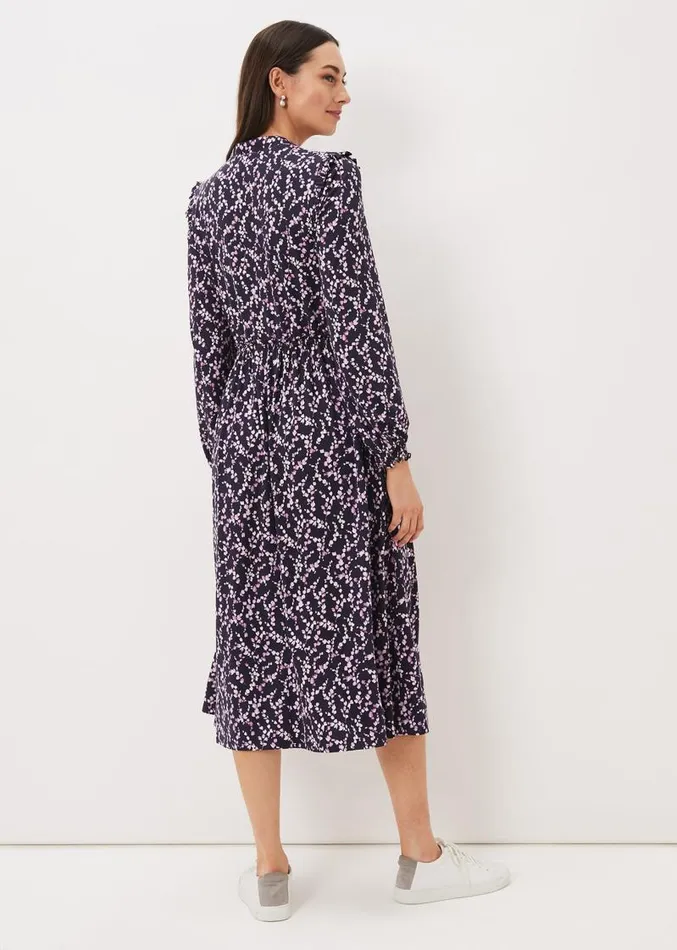 Shay Floral Midi Dress Purplepink Women Phase Eight Dresses