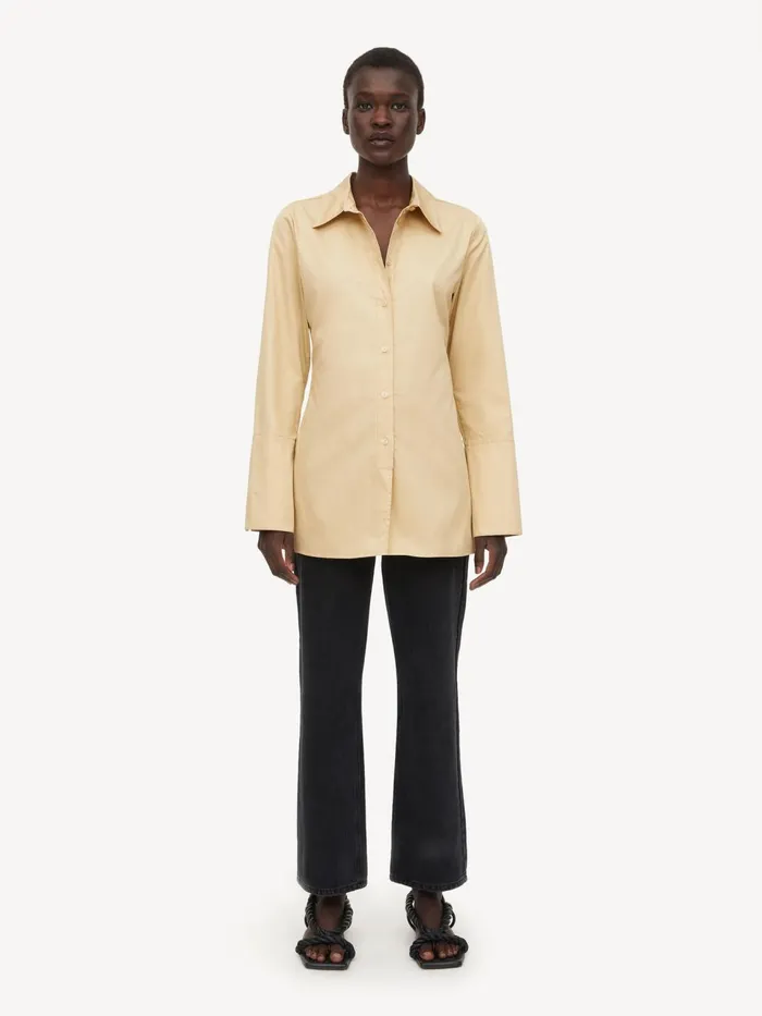 Shirts Women By Malene Birger Padano Organic Cotton Shirt Dark Sand