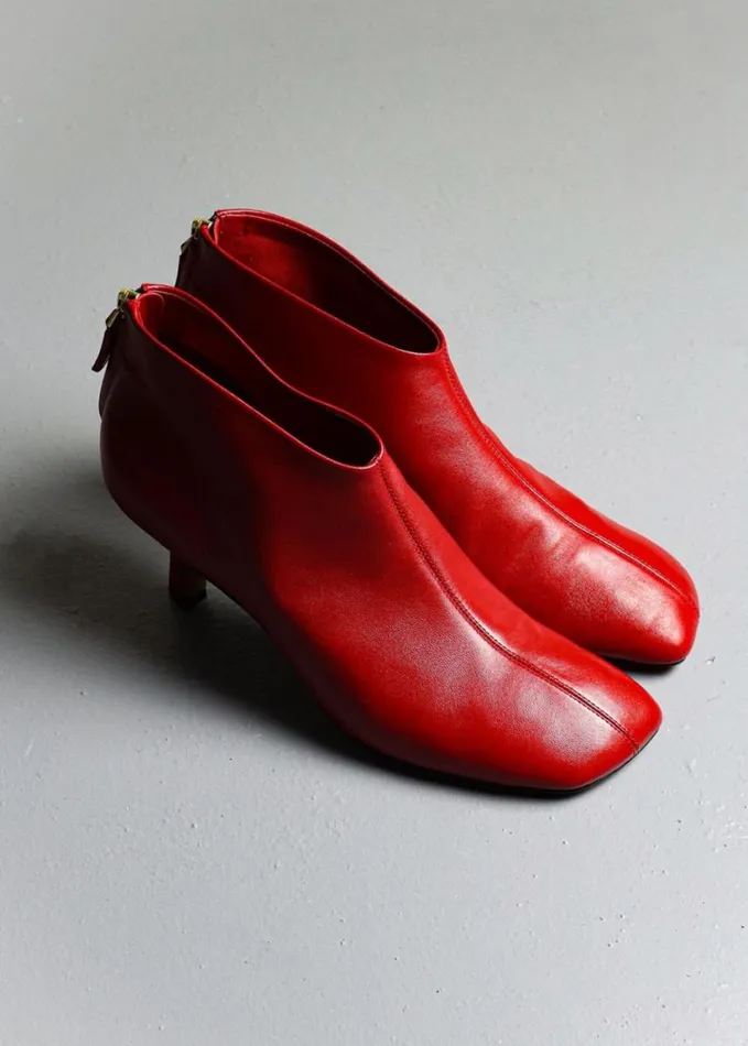 Shoes Women The Frankie Shop 31 Phillip Lim ID Glove Bootie 8211 Lipstick Red