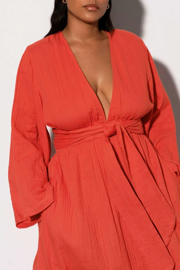 Shop Extended Sizes Mara Hoffman Extended Blair Dress Red Shop Extended Sizes Mara Hoffman Extended Blair Dress Red