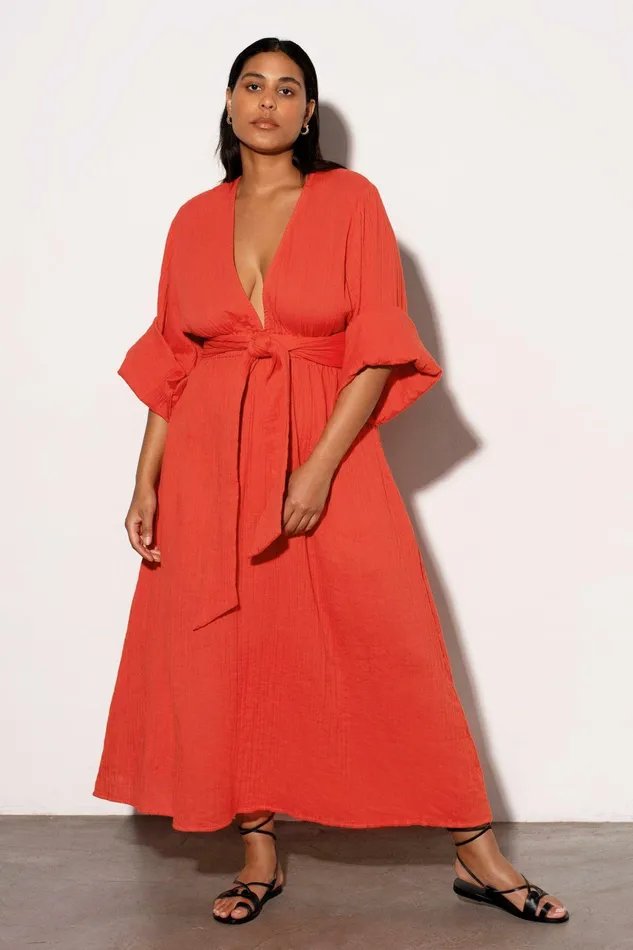 Shop Extended Sizes Mara Hoffman Extended Blair Dress Red Shop Extended Sizes Mara Hoffman Extended Blair Dress Red