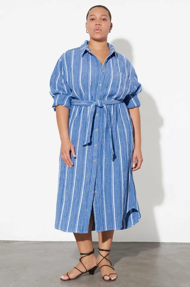 Shop Extended Sizes Mara Hoffman Extended Sylvia Dress Blue Shop Extended Sizes Mara Hoffman Extended Sylvia Dress Blue