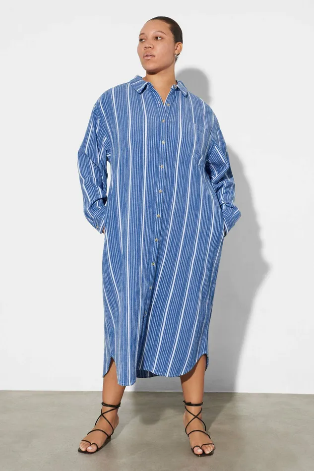 Shop Extended Sizes Mara Hoffman Extended Sylvia Dress Blue Shop Extended Sizes Mara Hoffman Extended Sylvia Dress Blue