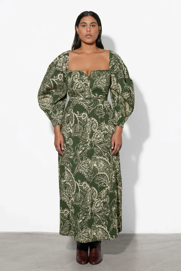 Shop Extended Sizes Mara Hoffman Extended Violeta Dress Green Shop Extended Sizes Mara Hoffman Extended Violeta Dress Green