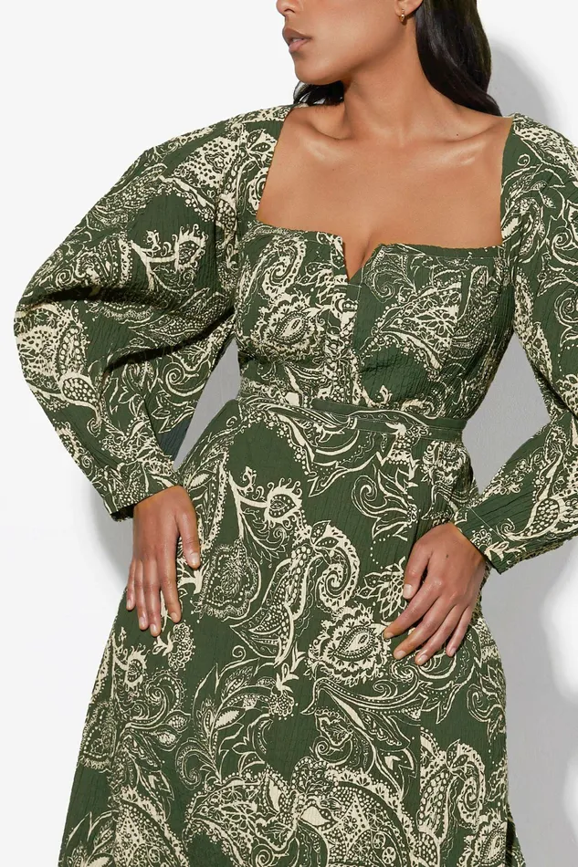 Shop Extended Sizes Mara Hoffman Extended Violeta Dress Green Shop Extended Sizes Mara Hoffman Extended Violeta Dress Green
