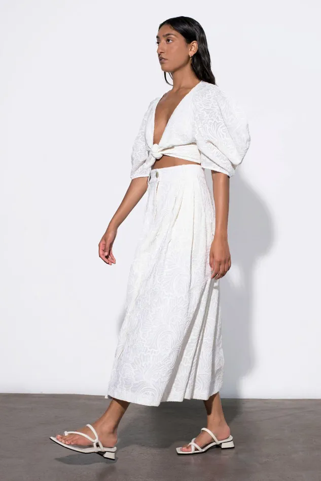 Shop Skirts Mara Hoffman Tulay Skirt Natural Shop Skirts Mara Hoffman Tulay Skirt Natural