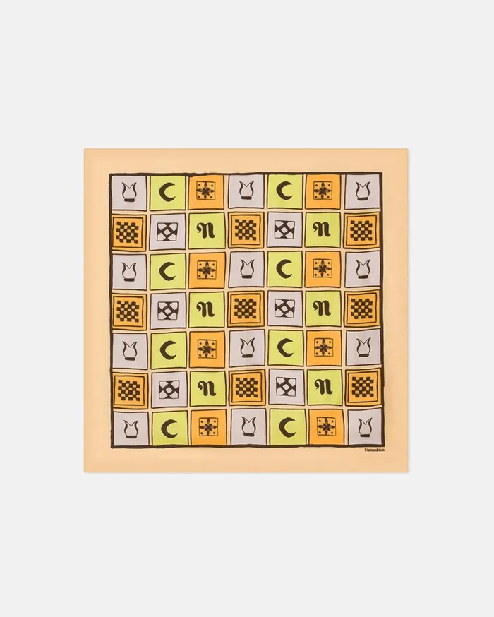 Shoul Printed Silk Scarf Kopjafa Multicolor Men Nanushka Scarves