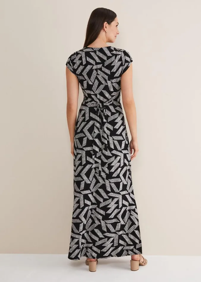 Siobhan Abstract Maxi Dress Blackwhite Women Phase Eight Dresses