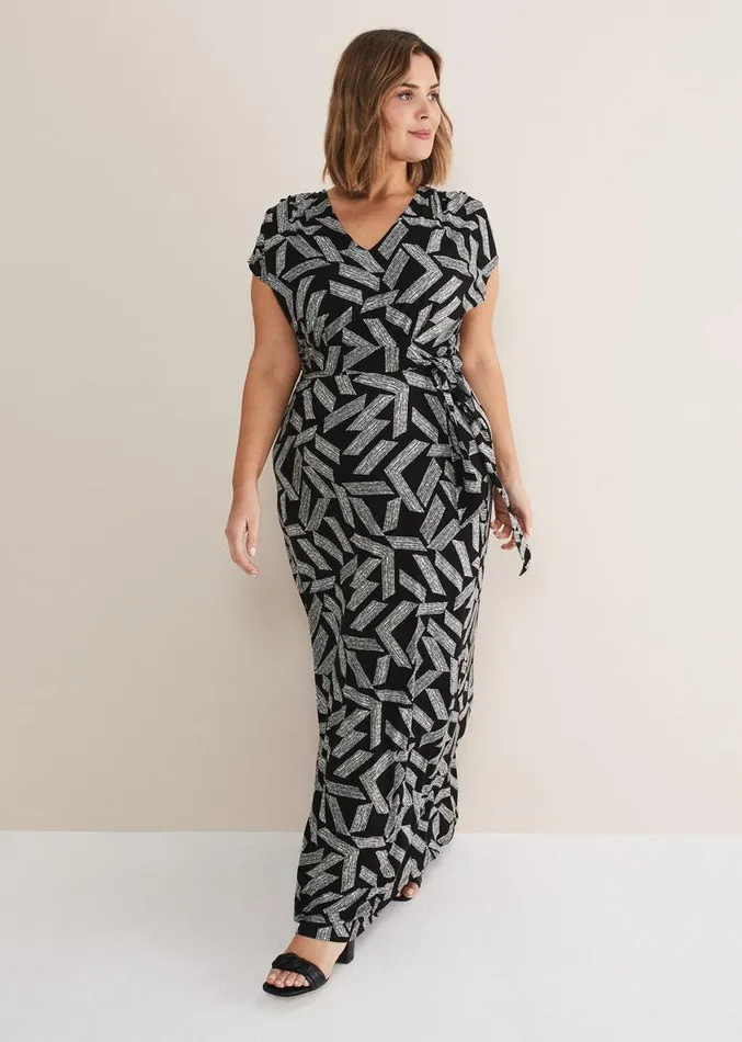 Siobhan Abstract Maxi Dress Blackwhite Women Phase Eight Dresses