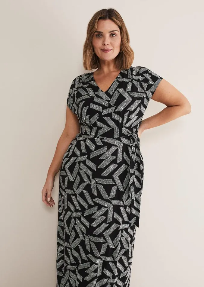 Siobhan Abstract Maxi Dress Blackwhite Women Phase Eight Dresses