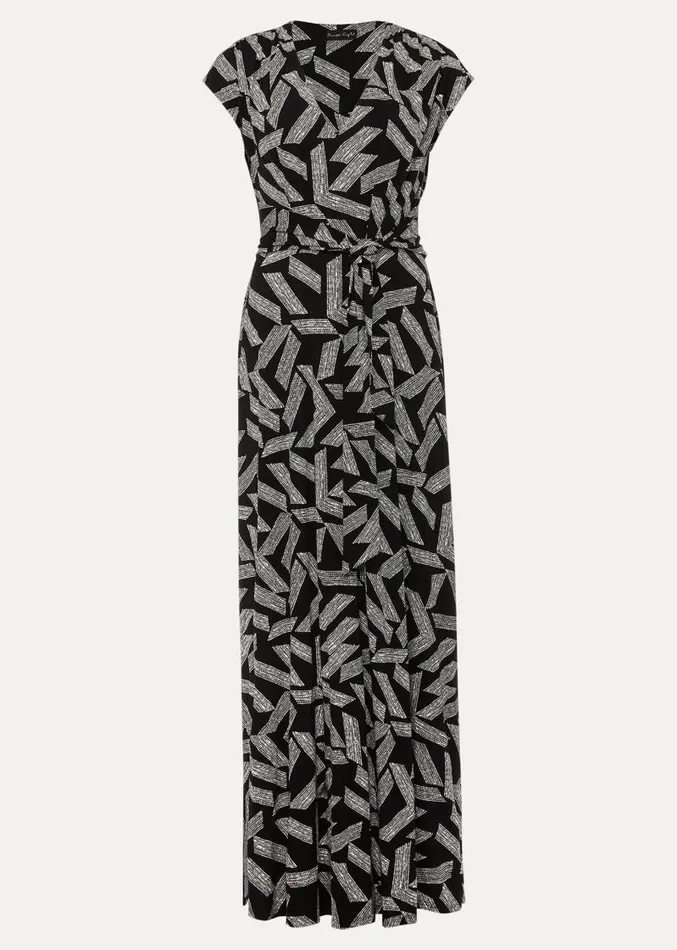 Siobhan Abstract Maxi Dress Blackwhite Women Phase Eight Dresses